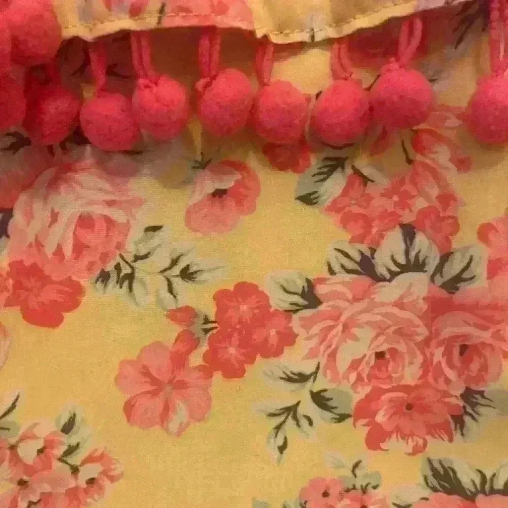 Nicole Miller Floral Ruffle Pom Pom one piece swimsuit size 2T